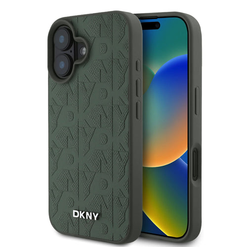Husa Dkny compatibila cu iPhone 16, MagSafe/Magnetic, piele, Verde