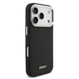 Husa cu inel Dkny compatibila cu iPhone 17 Pro Max, MagSafe/Magnetic, piele, Negru