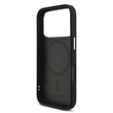 Husa cu inel Dkny compatibila cu iPhone 17 Pro Max, MagSafe/Magnetic, piele, Negru