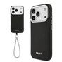 Husa cu inel Dkny compatibila cu iPhone 17 Pro Max, MagSafe/Magnetic, piele, Negru