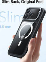 Husa cu inel ESR compatibila cu iPhone 17 Pro Max, MagSafe/Magnetic, policarbonat/silicon, Transparent