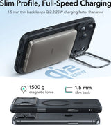 Husa cu inel ESR compatibila cu iPhone 17 Pro Max, MagSafe/Magnetic, policarbonat/silicon, Transparent