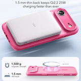 Husa ESR compatibila cu iPhone 17 Air, MagSafe/Magnetic, policarbonat/silicon, Alb