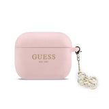 Husa pentru Apple AirPods Pro 3 GUESS 4G Charm, Silicon, Roz