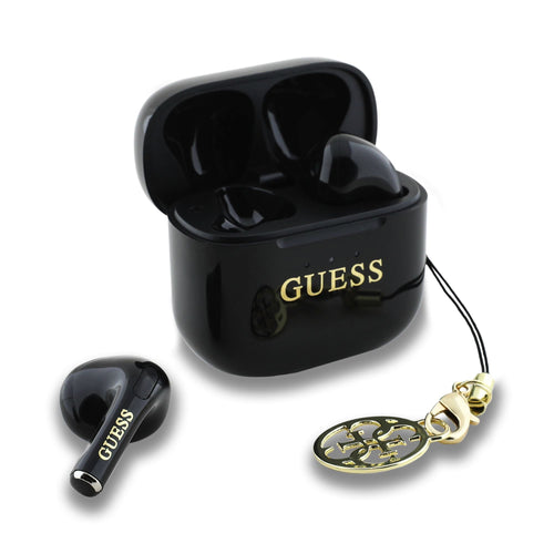 Casti TWS Guess Classic Logo Charm – Negru (Gutwsxmcclk)