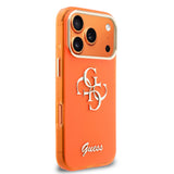 Husa telefon GUESS pentru Apple iPhone 17 Pro Max, IML 4G Script Metal Logo, Portocalie