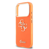 Husa telefon GUESS pentru Apple iPhone 17 Pro, IML 4G Script Metal Logo, Portocalie