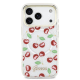 Husa telefon GUESS pentru Apple iPhone 17 Pro, IML Glitter Cherry MagSafe