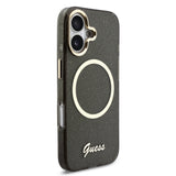 Husa cu inel Guess compatibila cu iPhone 17, MagSafe/Magnetic, TPU, Negru