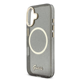 Husa cu inel Guess compatibila cu iPhone 17, MagSafe/Magnetic, TPU, Negru