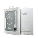Husa cu inel Guess compatibila cu iPhone 17, MagSafe/Magnetic, TPU, Negru