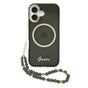 Husa cu inel Guess compatibila cu iPhone 17, MagSafe/Magnetic, TPU, Negru