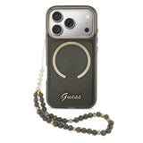 Husa cu inel Guess compatibila cu iPhone 17 Pro, MagSafe/Magnetic, TPU, Negru