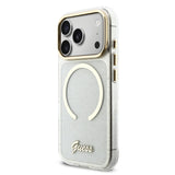 Husa cu inel Guess compatibila cu iPhone 17 Pro Max, MagSafe/Magnetic, TPU, Transparent