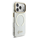 Husa cu inel Guess compatibila cu iPhone 17 Pro Max, MagSafe/Magnetic, TPU, Transparent