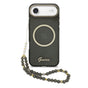 Husa cu inel Guess compatibila cu iPhone 17 Air, MagSafe/Magnetic, TPU, Negru