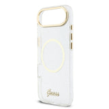 Husa cu inel Guess compatibila cu iPhone 17 Air, MagSafe/Magnetic, TPU, Transparent