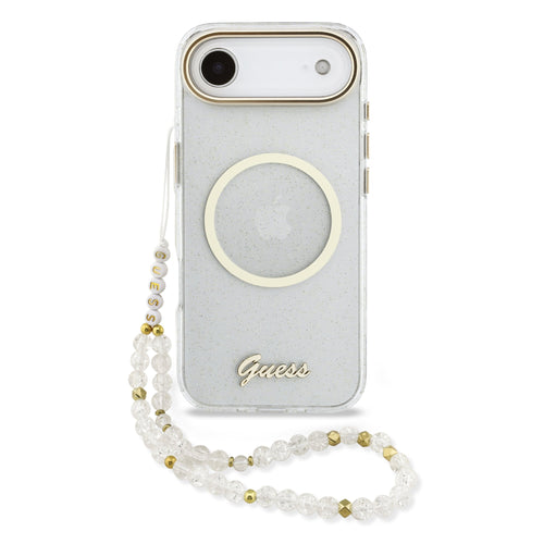 Husa cu inel Guess compatibila cu iPhone 17 Air, MagSafe/Magnetic, TPU, Transparent