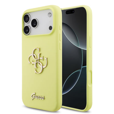 Husa Guess compatibila cu iPhone 17 Pro Max, TPU, Galben