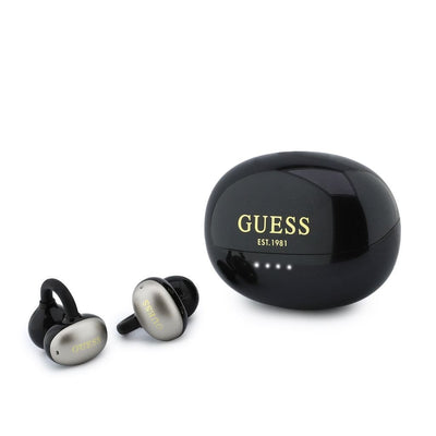 Casti Bluetooth GUESS OWS Metallic Finish Classic Logo, Negre