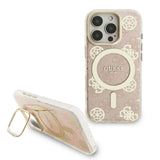 Husa cu inel Guess compatibila cu iPhone 16 Pro, MagSafe/Magnetic, policarbonat
