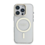 Husa cu inel Guess compatibila cu iPhone 16 Pro, MagSafe/Magnetic, policarbonat