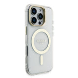 Husa cu inel Guess compatibila cu iPhone 16 Pro Max, MagSafe/Magnetic, policarbonat