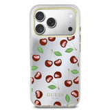 Husa telefon pentru Apple iPhone 17 Pro, GUESS PC/TPU Mirror Glitter Cherry MagSafe