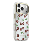 Husa telefon pentru Apple iPhone 17 Pro, GUESS PC/TPU Mirror Glitter Cherry MagSafe