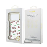 Husa telefon pentru Apple iPhone 17 Pro, GUESS PC/TPU Mirror Glitter Cherry MagSafe