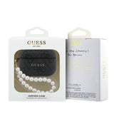 Husa pentru Apple AirPods Pro 3 GUESS 4G Classic Logo cu curea, Neagra