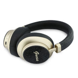 Casti Bluetooth GUESS PU 4G Gold Script Metal Logo, Negre