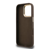 Husa cu inel Guess compatibila cu iPhone 16 Pro, TPU, Maro