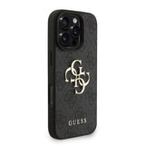 Husa Guess compatibila cu iPhone 16 Pro Max, piele, Negru