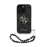 Husa Guess compatibila cu iPhone 16 Pro Max, piele, Negru