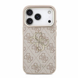 Husa spate GUESS pentru Apple iPhone 18 Pro, PU 4G Metal Logo cu curea de mana, Roz