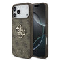 Husa telefon pentru Apple iPhone 18 Pro, GUESS PU 4G Metal Logo, Maro
