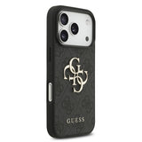 Husa spate GUESS pentru Apple iPhone 18 Pro, PU 4G Metal Logo, Gri