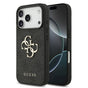 Husa spate GUESS pentru Apple iPhone 18 Pro, PU 4G Metal Logo, Gri