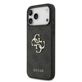 Husa spate GUESS pentru Apple iPhone 18 Pro Max, PU 4G Metal Logo, Gri