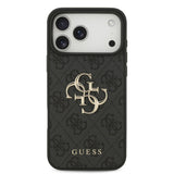 Husa spate GUESS pentru Apple iPhone 18 Pro Max, PU 4G Metal Logo, Gri