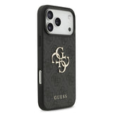 Husa spate GUESS pentru Apple iPhone 18 Pro Max, PU 4G Metal Logo, Gri