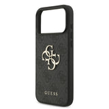 Husa spate GUESS pentru Apple iPhone 18 Pro Max, PU 4G Metal Logo, Gri