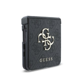 Husa telefon Guess pentru Samsung Galaxy Z Flip 8, PU 4G Metal Logo, Gri