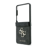 Husa telefon Guess pentru Samsung Galaxy Z Flip 8, PU 4G Metal Logo, Gri