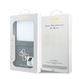 Husa telefon Guess pentru Samsung Galaxy Z Flip 8, PU 4G Metal Logo, Gri