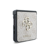 Husa telefon Guess pentru Samsung Galaxy Z Flip 8, PU 4G Metal Logo, Roz