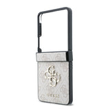Husa telefon Guess pentru Samsung Galaxy Z Flip 8, PU 4G Metal Logo, Roz