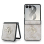 Husa telefon Guess pentru Samsung Galaxy Z Flip 8, PU 4G Metal Logo, Roz