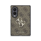 Husa telefon pentru Samsung Galaxy Z Fold 8, GUESS PU 4G Metal Logo, Maro